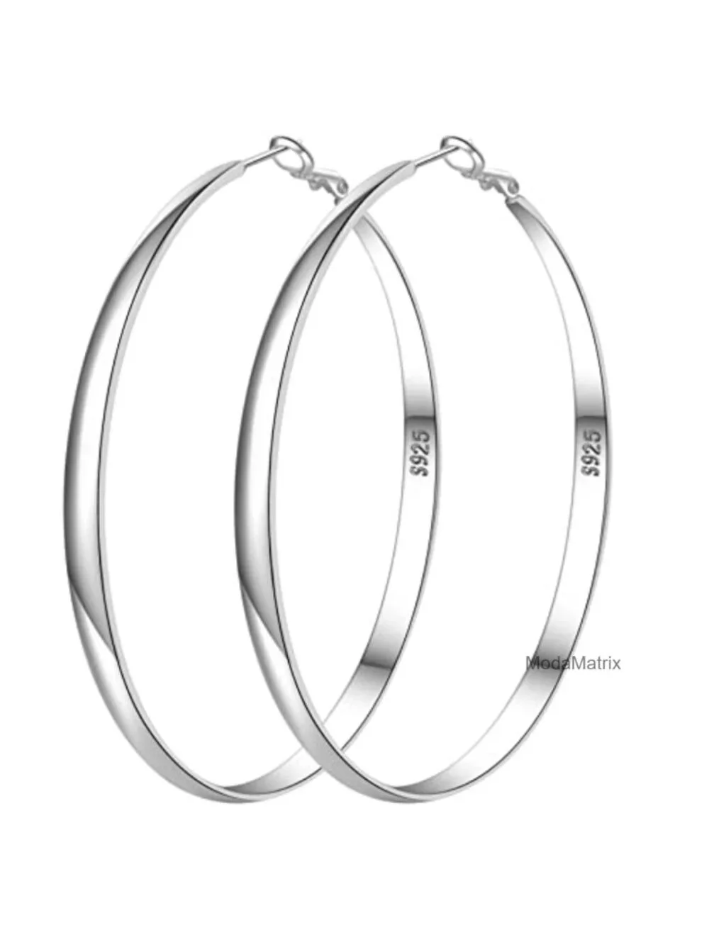 Sterling Silver Large Hoop Earrings Hypoallergenic Thin Oversize Hoops